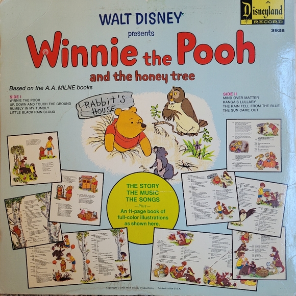 Classic VTG Winnie the Pooh LP and Book - Picture 10 of 10
